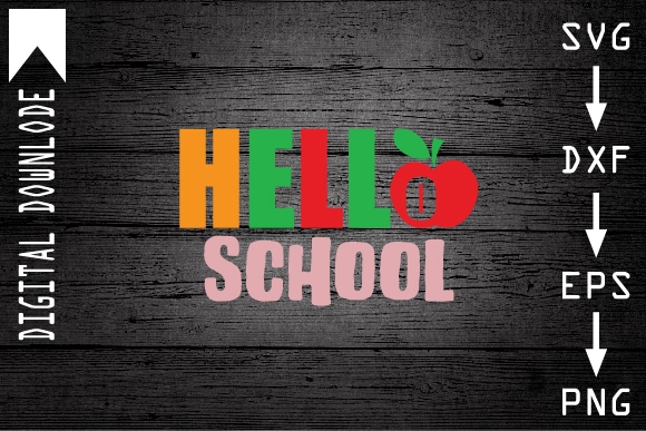 Hello school graphic t shirt