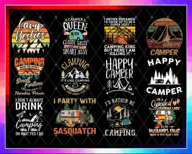 40 Designs Happy Camping PNG Bundle, Happy Camper Png, Queen of Camper, Best Campest png, Truck Camping png, Camping Lover, Instant Download 963420516