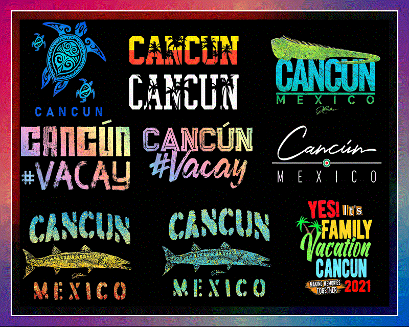 Bundle 46 Designs CANCUN Beach png, Cancun Vacation, Cancun Cruise, Cancun souvenirs Cancun Mexico, Wedding Party, Instant Download 967816147