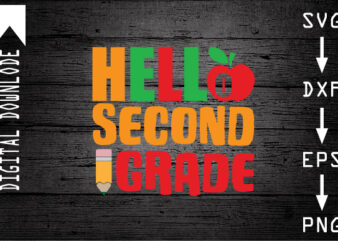 hello second grade graphic t shirt