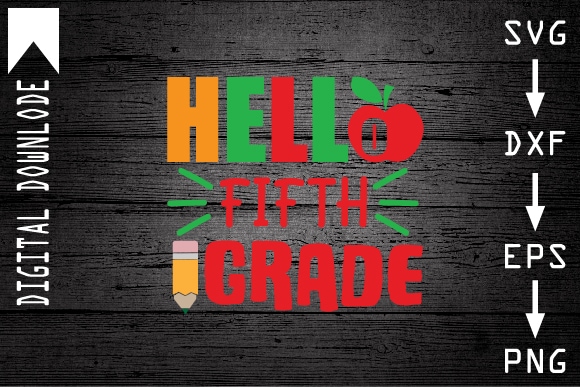 Hello fifth grade graphic t shirt
