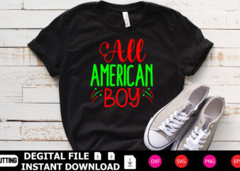 All American Boy t shirt template