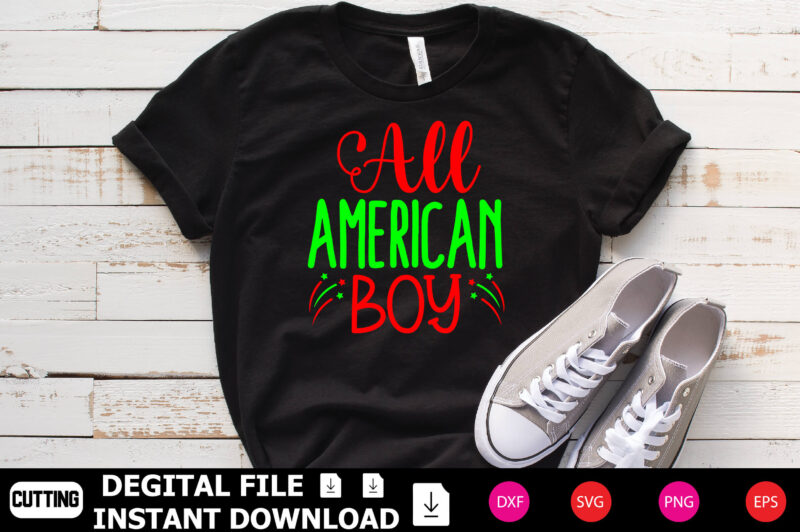 All American Boy t shirt template