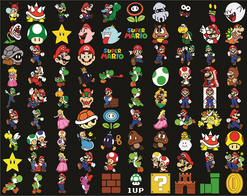 120+ Super Mario SVG PNG DXF Bundle, Super Mario Svg, Super Mario Alphabet, Peach Princess, Koopa Troopa, Goomba Svg, Super Mario World Svg 926322408