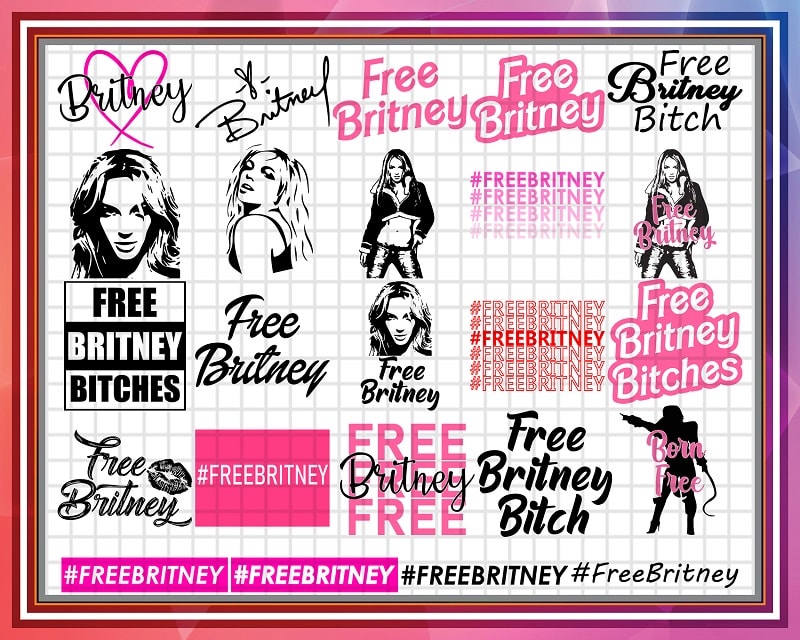 Bundle 24 Designs Britney Spears Svg, Britney Spears Cipart, Britney Spears svg png dxf, Britney Spears svg, Cut files, Digital Download 1012445523