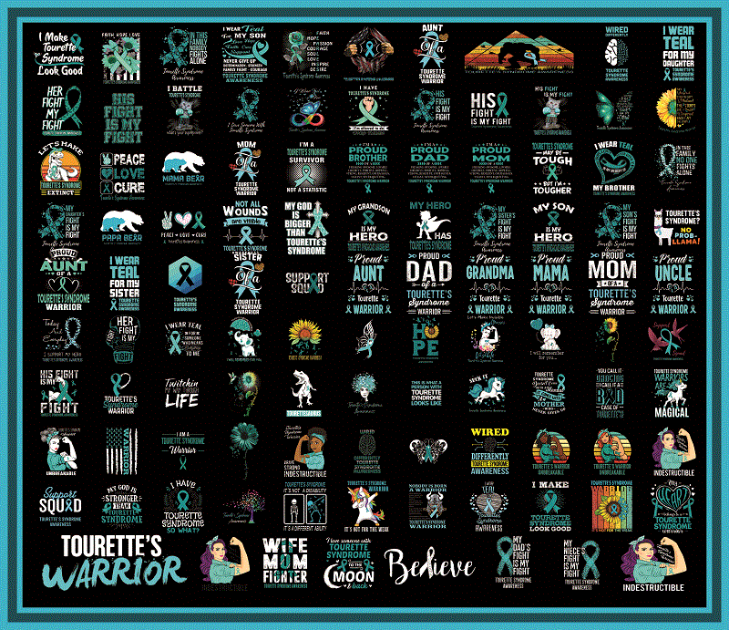 Bundle 100 Tourettes Syndrome Awareness PNG, Tourettes Syndrome PNG, Tourette’s Awareness PNG, Tourettes Peace love, Instant Download 982673495