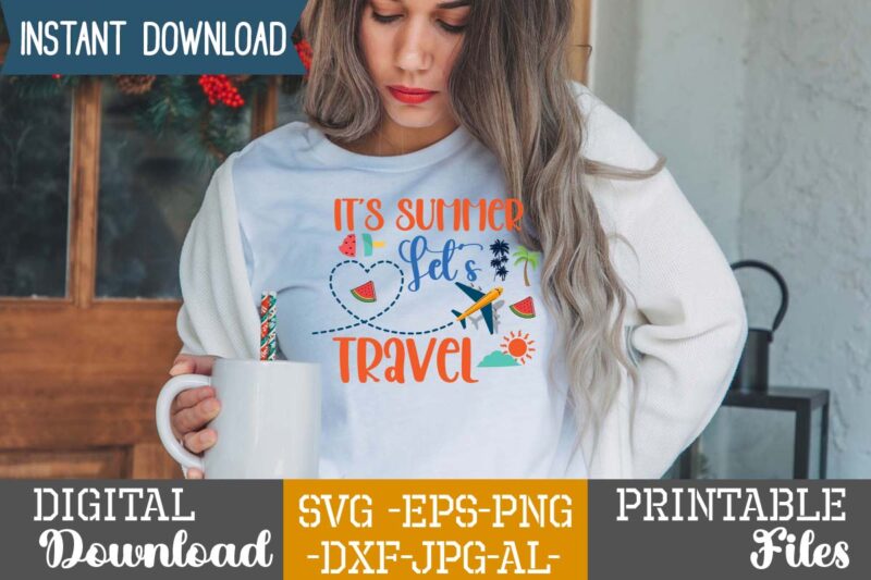 It's Summer Let's Travel,summer design, summer marketing, summer, summer svg, summer pool party, hello summer svg, popsicle svg, summer svg free, summer design 2021, free summer svg, beach sayings svg,