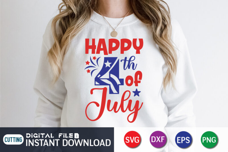 Happy 4th Of July t shirt vector illustration