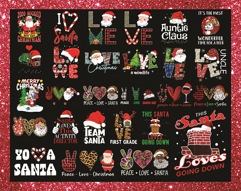 Bundle 27 Love Santa png, Merry Christmas Png, Santa 2020 PNG, Christmas truck png, Love Santa leopard Png, Dabbing Santa, Digital Download 888275483