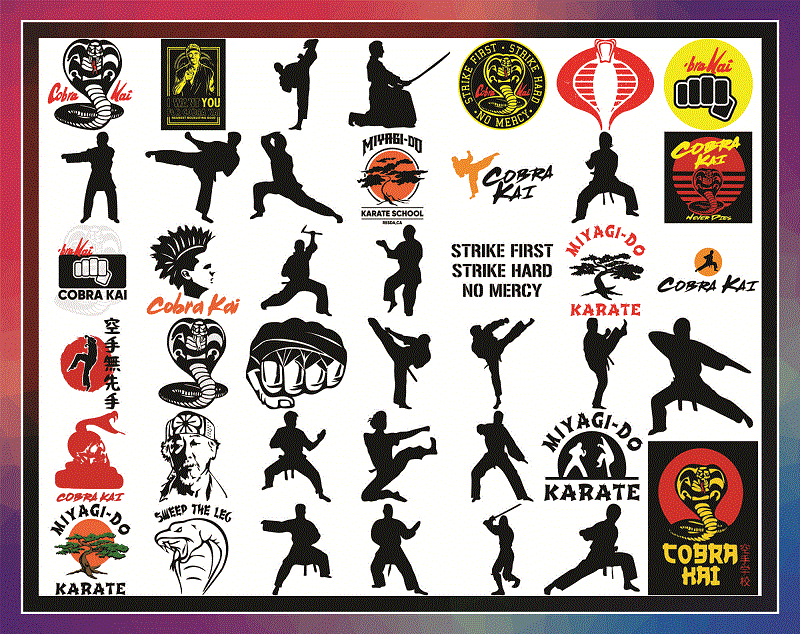 41 Cobra Kai SVG Bundle, Cobra Kai Logo Svg, Cobra Kai Letter Font, Karate Kid Png, Cobra Kai Snake Symbol Svg, Digital Download 1014563346