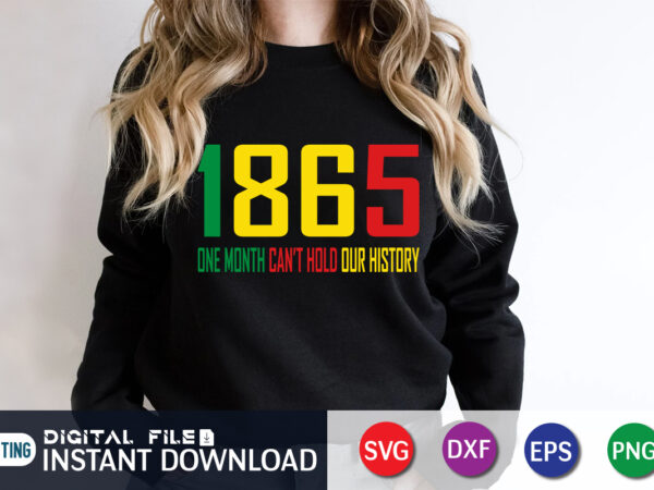 1865 one month can’t hold our history svg shirt, juneteenth shirt, free-ish since 1865 svg, black lives matter shirt, juneteenth quotes cut file, independence day shirt, juneteenth shirt print template,