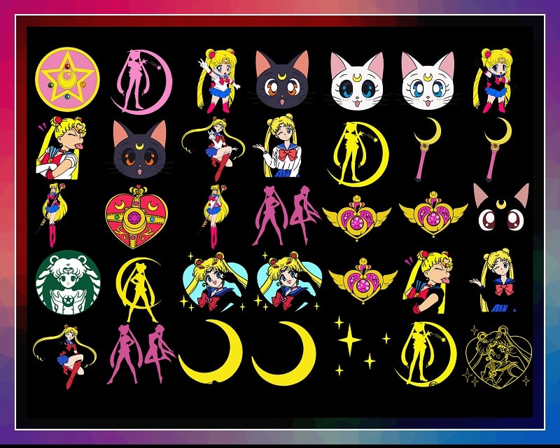 43 Designs Sailor Moon Bundle svg, Sailor moon svg, Anime svg, Anime cartoon svg, Cricut, Silhouette, Clipart, Cut File, Digital Download 1007265840