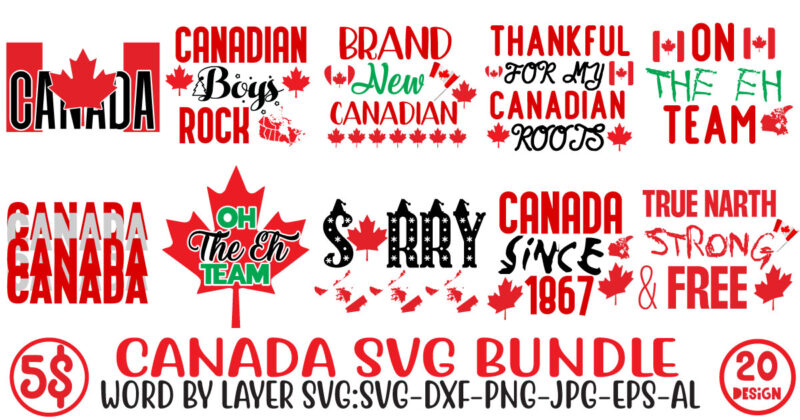 Canada day svg bundle ,Canada day svg Design