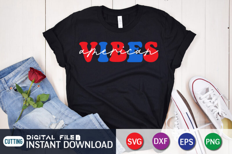 American Vibes 4th of july svg t shirt template vector