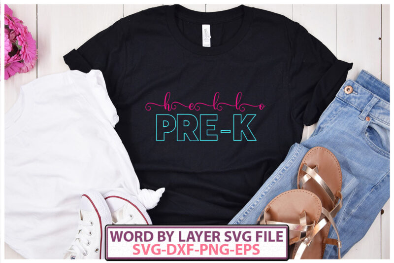 hello pre-k vector t-shirt design