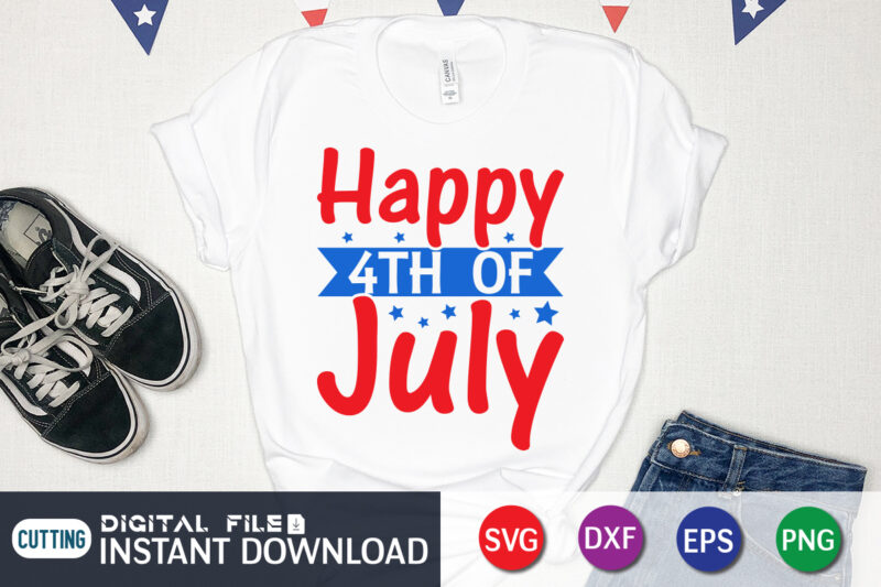 Happy 4th Of July t shirt vector illustration