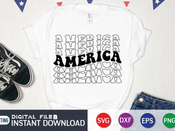 American 4th of july svg t shirt template vector