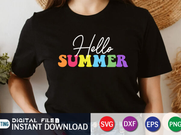 Hello summer t shirt vector illustration, summer shirt, beach life shirt svg