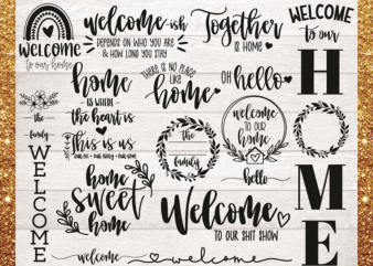 16 Welcome Svg Bundle, Home Svg Bundle, Welcome Sign Svg, Home Sign Svg, Hello Svg, Porch Sign Svg, Family Sign Svg, Cut File For Cricut 1010963909