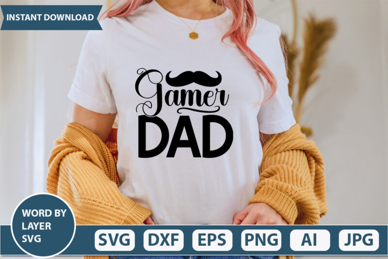 Gamer Dad vector t-shirt design