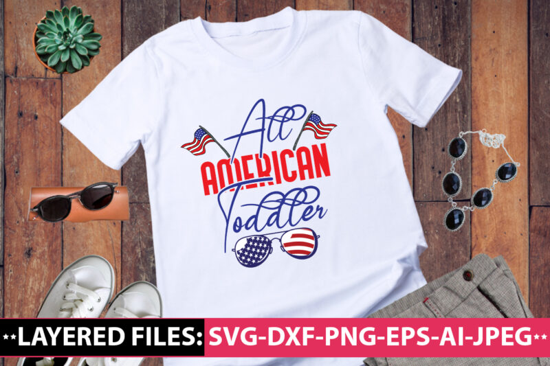 All American Toddler vector t-shirt design