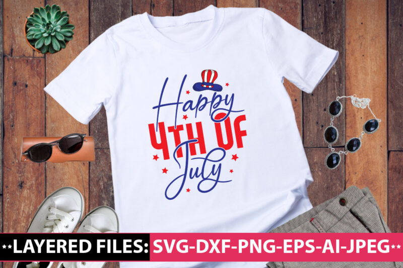 Happy 4th of July vector t-shirt design
