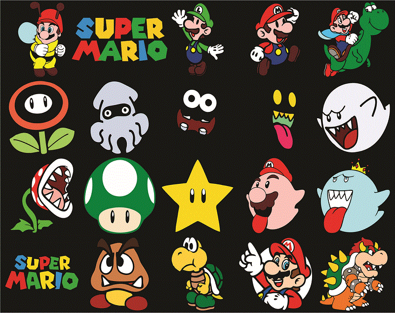 120+ Super Mario SVG PNG DXF Bundle, Super Mario Svg, Super Mario Alphabet, Peach Princess, Koopa Troopa, Goomba Svg, Super Mario World Svg 926322408