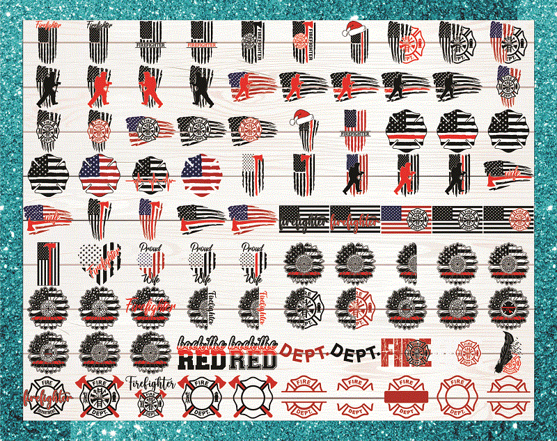 Combo 250 Firefighter Thin Red Line SVG Bundle, Distressed Flag, Wife, Mom, Maltese Cross, Daddy, Back the Red, Firefighter Heart, digital files CB867276318