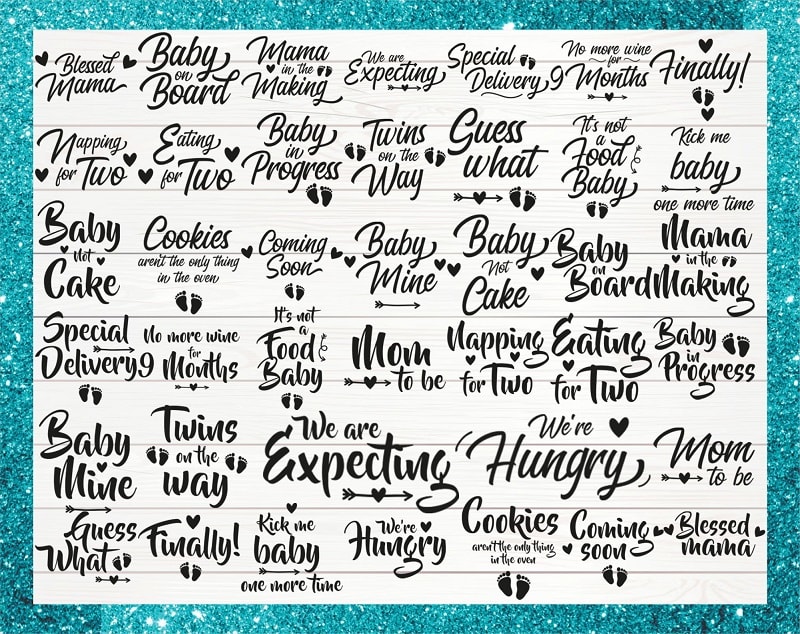 120 Designs Funny Pregnancy SVG Bundle, Pregnant Women Clip Art, Pregnancy Announcement PNG for Sublimation, Instant Download CB1024244738