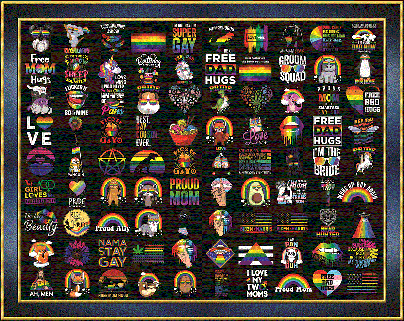 Combo 400+ Files LGBT Pride PNG Bundle, Festival Outfit Png, Rainbow Png, Gay Flag Png, Be Proud Be Fabulous Png, Digital Download 1002265288