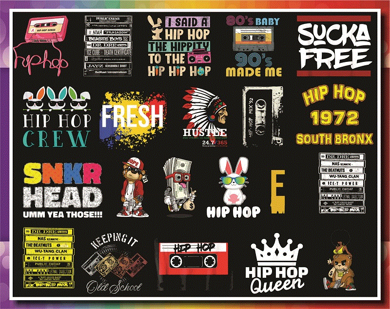 Bundle 200 Old School Hip Hop PNG, I Love Hiphop, Santa clause hiphop, 90’s hiphop, B-boy, hiphop class, elements of hiphop, Digital Download 1021946878