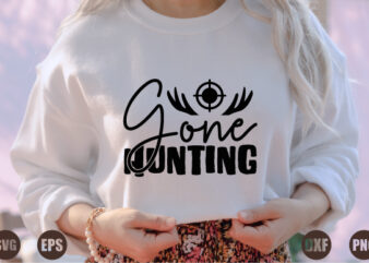 gone hunting t shirt design template