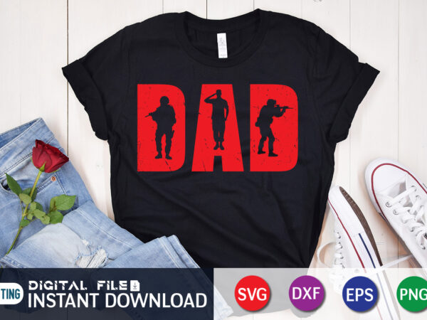 Fighter dad 4th of july svg t shirt template vector