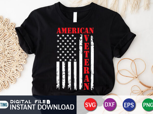 American veteran usa flag svg shirt, veterans day shirt print templete t shirt vector
