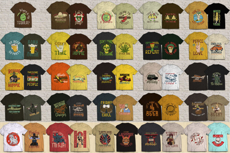 161 t-shirt designs BUNDLE - Buy t-shirt designs