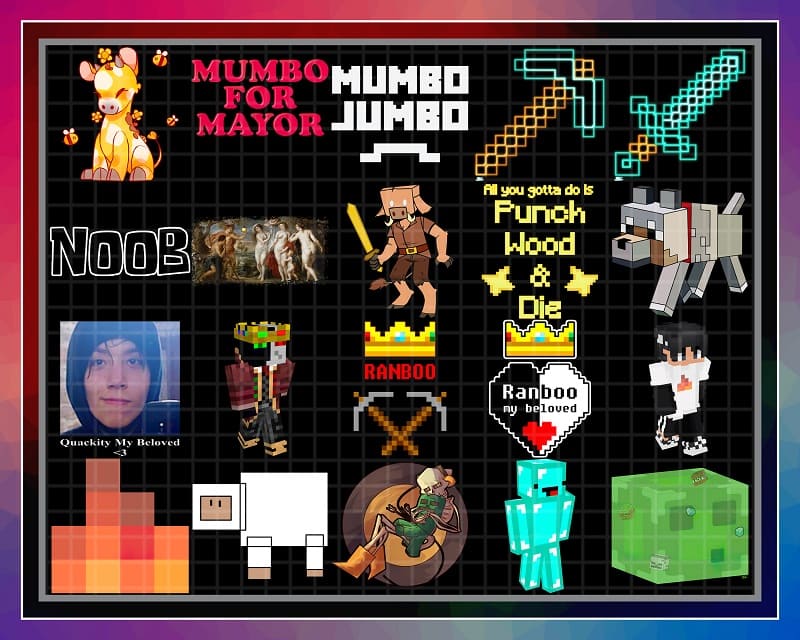 107 Minecraft T-Shirt PNG Bundle, Minecraft Champion, I am The Builder, L’Manberg Png, Mumbo Jumbo, T Shirt Mug Bundle, Digital Download 1016399889