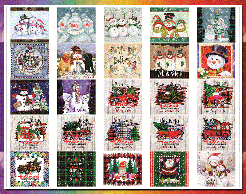 Over 45 Merry Christmas Tumbler PNG (snowman – santaclaus – gnomes), 20 oz Skinny Digital File, Tumbler DIgital, Combo Tumbler Designs 8808122012