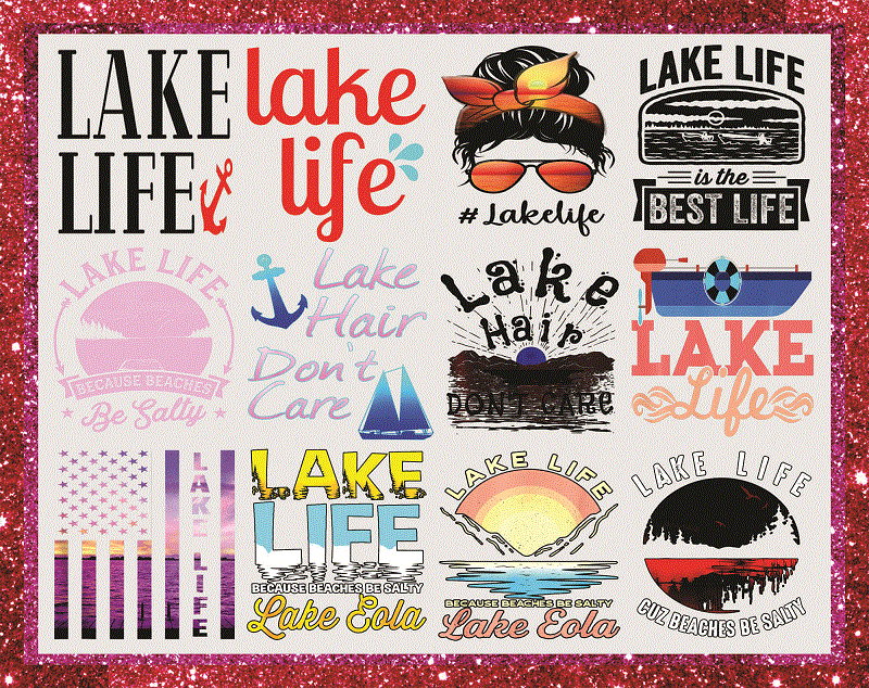 25 Design Lake Life Mom Bun Hair Summer Sunglasses Headband Mom Life PNG Sublimation Design Download, Flat lake life, Png file sublimation 998464059