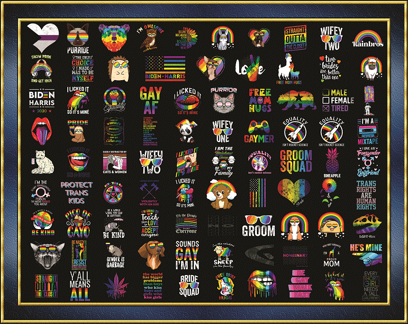 Combo 400+ Files LGBT Pride PNG Bundle, Festival Outfit Png, Rainbow Png, Gay Flag Png, Be Proud Be Fabulous Png, Digital Download 1002265288