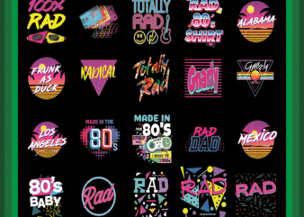 https://svgpackages.com Combo 89 Rad 1980s PNG, Totally Rad 1990s, Miss The 80s Png, Retro Neon Png, 80s Rainbow Png, 90s Retro Png, Totally Rad PNG, I Love 80s Png 1017919501 graphic t shirt