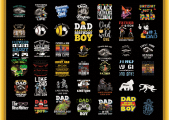 Https://svgpackages.com 100 designs father's day png bundle, father and son png, daddy and son png, happy fathers day, father design, like father like son png 1020976921