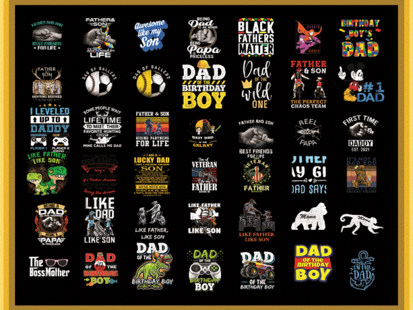 Https://svgpackages.com 100 designs father’s day png bundle, father and son png, daddy and son png, happy fathers day, father design, like father like son png 1020976921