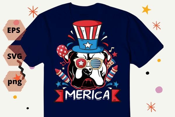 Poodle dog merica 4th Of July American Flag Patriotic gifts tee shirt design svg