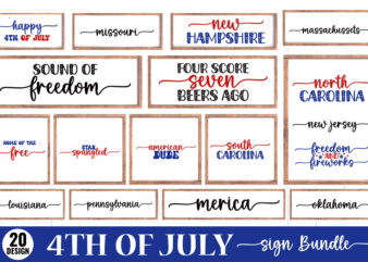 4th Of July Sign Bundle
