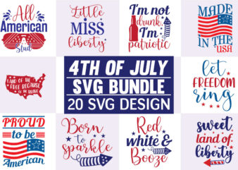 4th of July svg bundle t shirt illustration