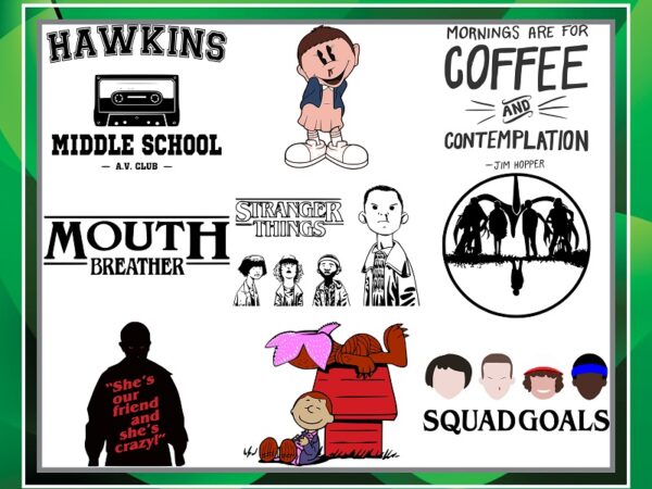 Bundle 83 designs stranger things svg, stranger things labels, alien png, dxf, svg, demogorgon svg, cut files, silhouette, digital download 1005025430