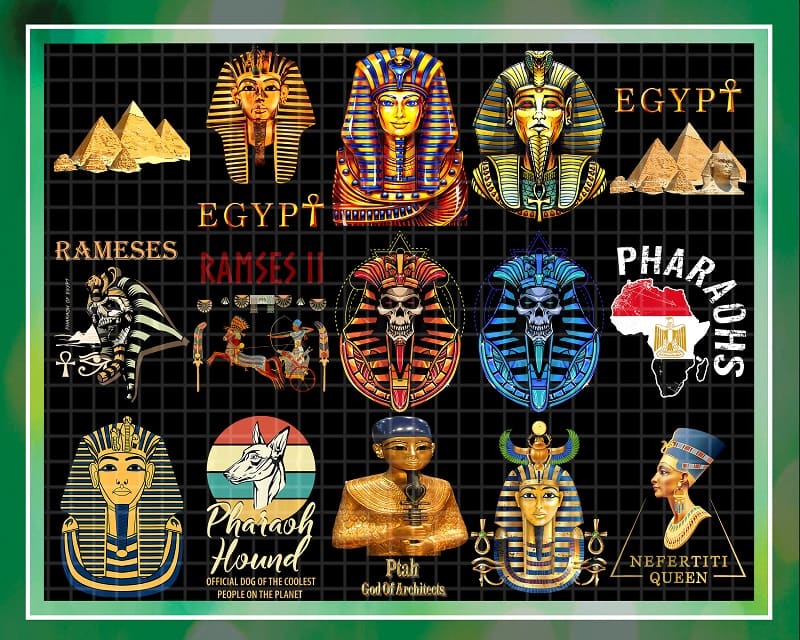 121 Designs Pharaoh PNG Bundle, Tutankhamun, Cleopatra png, Dyramid png, Egyptian bundle, Ancient Egypt, Symbols Pharaohs, Digital download 1018488197