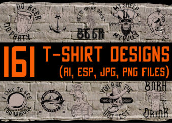 161 t-shirt designs BUNDLE