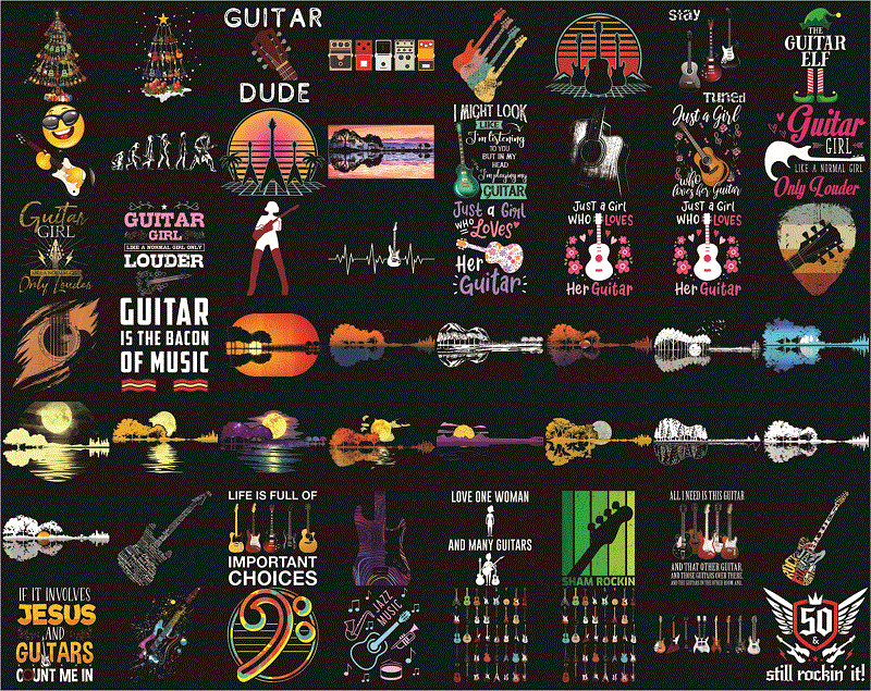 Bundle 393 Files Guitar PNG Bundle, Fan Guitar Png, Musician png, Music Teacher Png, Love Music, Gift For Guitarist, Digital Download 1011474375