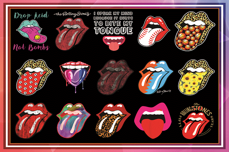 50 Tongue PNG Bundle, Leopard Tongue Sublimation, Leopard Tongue, Kiss Lips, Leopard Lips, Rolling Stones Lips with tongue Out Leopard Print 1014955631